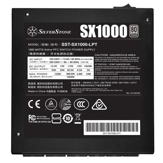 Silverstone Sx1000 Power Supply Unit 1000 W 24-Pin Atx Sfx-L Black - W128271745