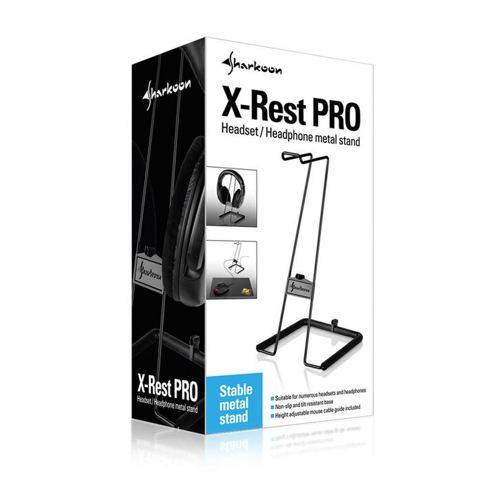 Sharkoon X-Rest Pro Passive Holder Headphones, Headset Black - W128256806