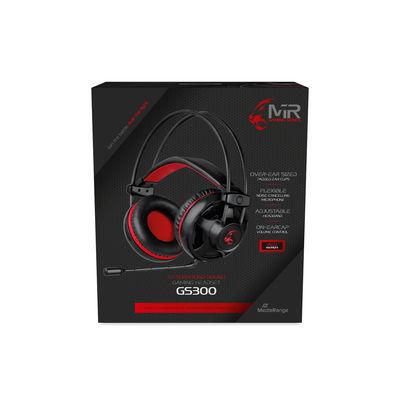 MediaRange Headphones/Headset Wired Head-Band Gaming Usb Type-A Black, Red - W128274733