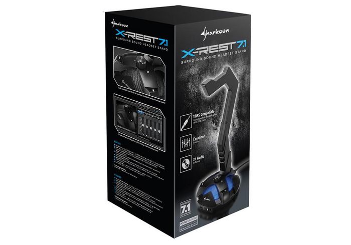 Sharkoon X-Rest 7.1 Active Holder Headphones, Headset Black - W128257178
