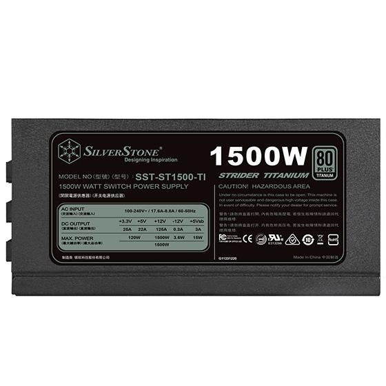 Silverstone St1500-Ti Power Supply Unit 1500 W 20+4 Pin Atx Atx Black - W128257386