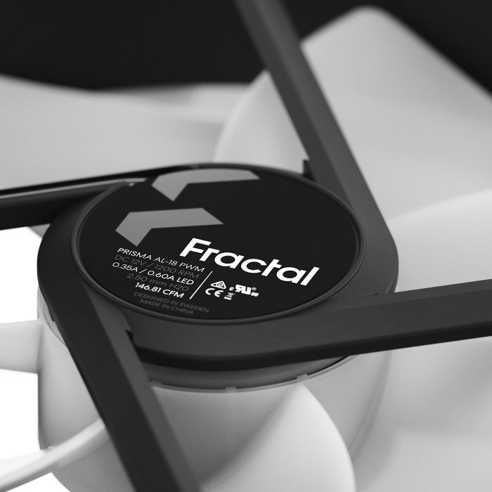 Fractal Design Prisma Al-18 Pwm Computer Case Fan 18 Cm Black, White 1 Pc(S) - W128257396
