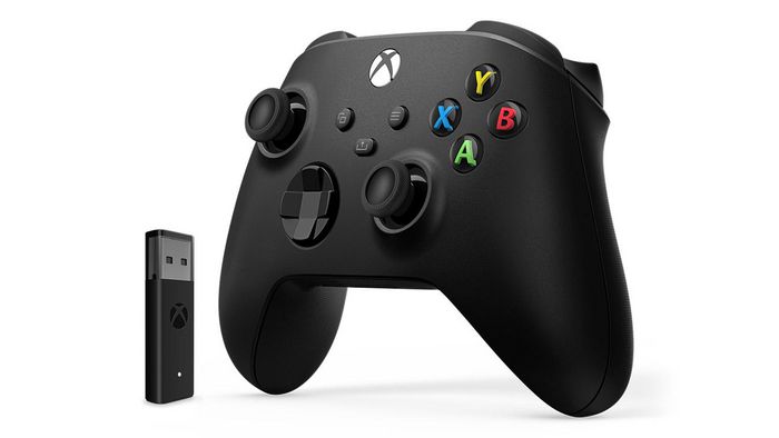 Microsoft Xbox Wireless Controller + Wireless Adapter For Windows 10 Black Gamepad Pc, Xbox One, Xbox One S, Xbox One X, Xbox Series S, Xbox Series X - W128279721
