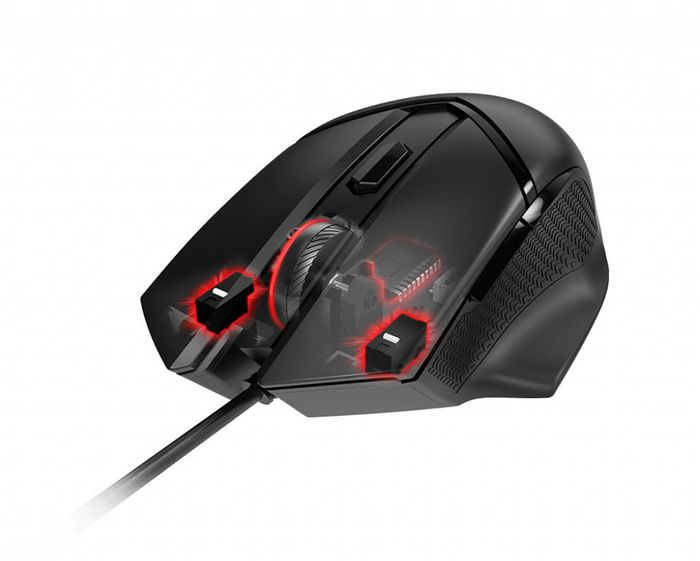 MSI Clutch Gm20 Elite Optical Gaming Mouse '6400 Dpi Optical Sensor, 6 Programmable Button, Dual-Zone Rgb, Ergonomic Design, Omron Switch With 20+ Million Clicks, Weight Adjustable, Red Led' - W128258950