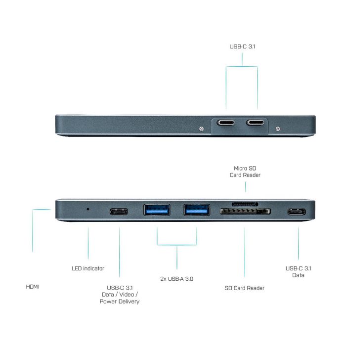i-tec Metal Thunderbolt 3 Docking Station For Apple Macbook Pro/Air + Power Delivery - W128260202