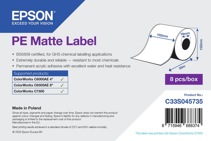 Epson Printer Label White Self-Adhesive Printer Label - W128260300