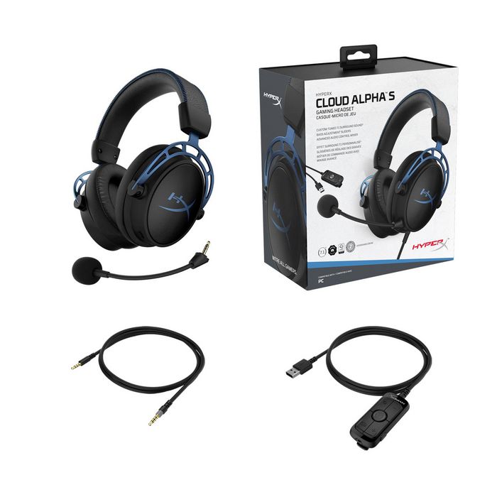 Kingston Cloud Alpha S Headset Wired Head-Band Gaming Black, Blue - W128260726