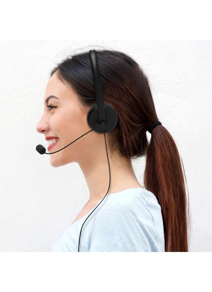 Port Designs Headphones/Headset Wired Head-Band Office/Call Center Usb Type-A Black - W128261202