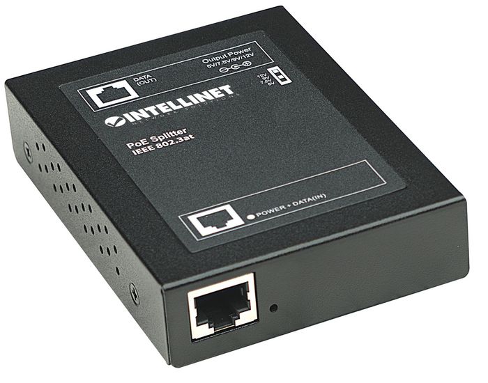 Intellinet Power Over Ethernet (Poe+) Splitter, Ieee802.3At, 5, 7.5, 9 Or 12 V Dc Output Voltage - W128261296