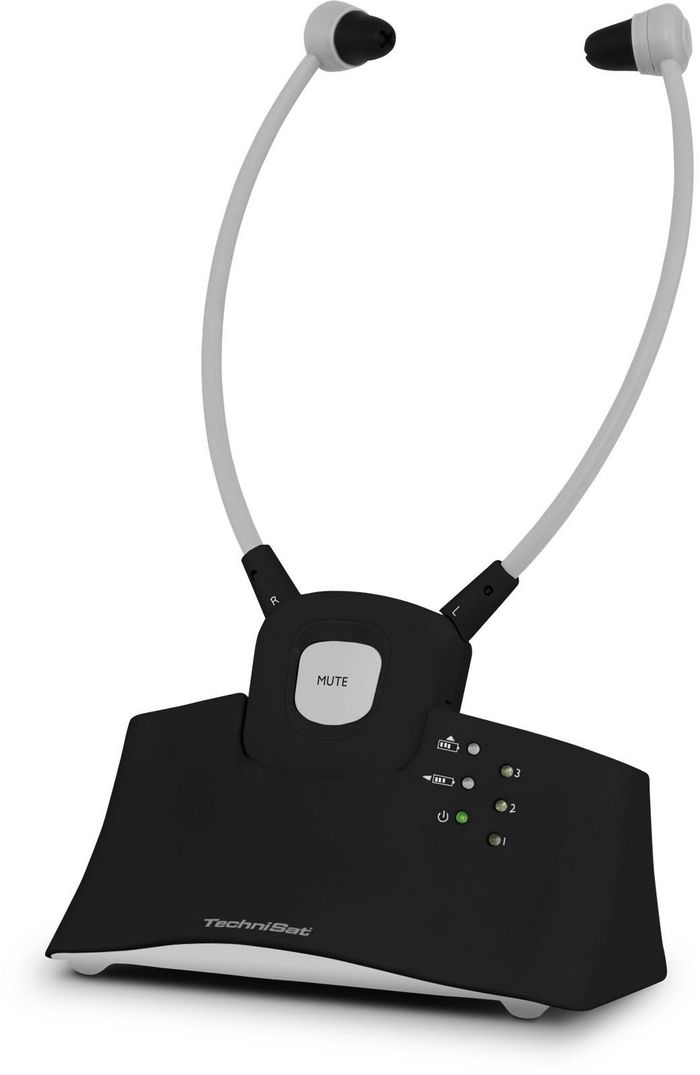 Technisat Stereoman Isi 2-V2 Headset Wireless Neck-Band Tv Charging Stand Black - W128262582