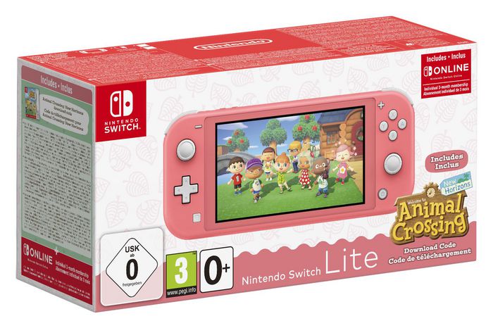 Nintendo Switch Lite (Coral) Animal Crossing: New Horizons Pack + Nso 3 Months (Limited) Portable Game Console 14 Cm (5.5") 32 Gb Touchscreen Wi-Fi - W128262621