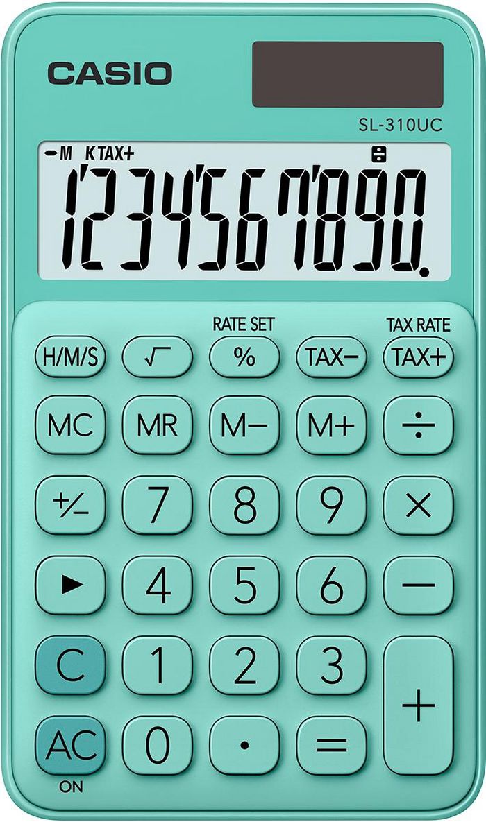 Casio Calculator Pocket Basic Green - W128262940