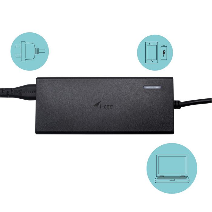 i-tec Usb-C Dual Display Docking Station With Power Delivery 65W + Universal Charger 77 W - W128264648
