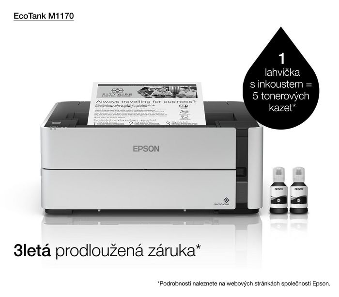 Epson Ecotank M1170 Inkjet Printer 1200 X 2400 Dpi A4 Wi-Fi - W128264763