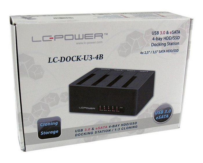 LC-POWER Storage Drive Docking Station Usb 3.2 Gen 1 (3.1 Gen 1) Type-A Black - W128265328