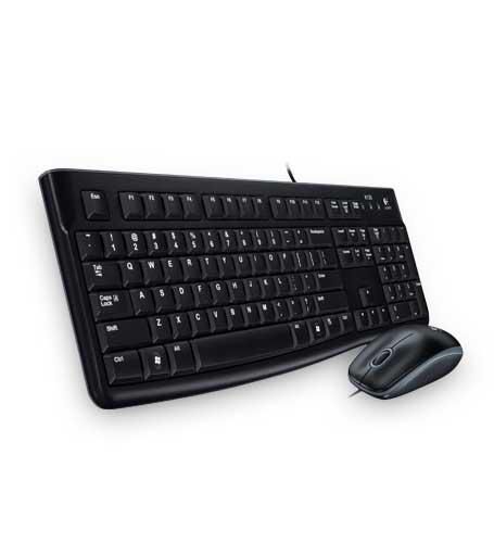 Logitech Desktop Mk120 Keyboard Mouse Included Usb Russian Black - W128266848