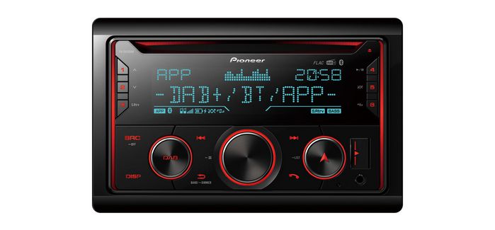 Pioneer Car Media Receiver Black 200 W Bluetooth - W128267289