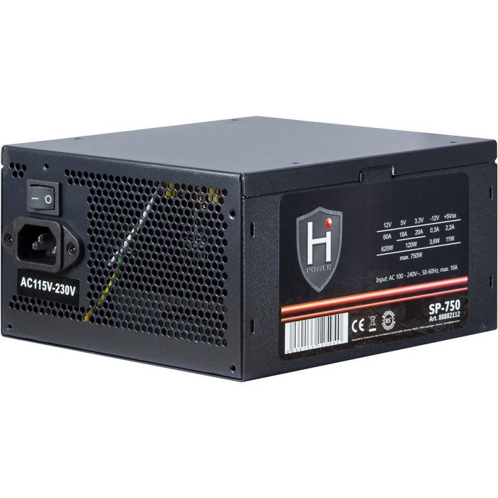Inter-Tech Hipower Sp-750 Power Supply Unit 750 W 20+4 Pin Atx Atx Black - W128268457