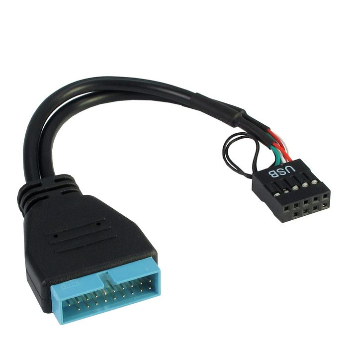 Inter-Tech Usb Cable 0.15 M Black - W128268702