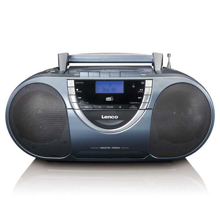 Lenco Radio Portable Analog & Digital Grey, Silver - W128269631