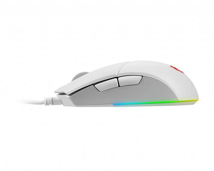 MSI Clutch Gm11 White Gaming Mouse '2-Zone Rgb, Upto 5000 Dpi, 6 Programmable Button, Symmetrical Design, Omron Switches, Center' - W128269756