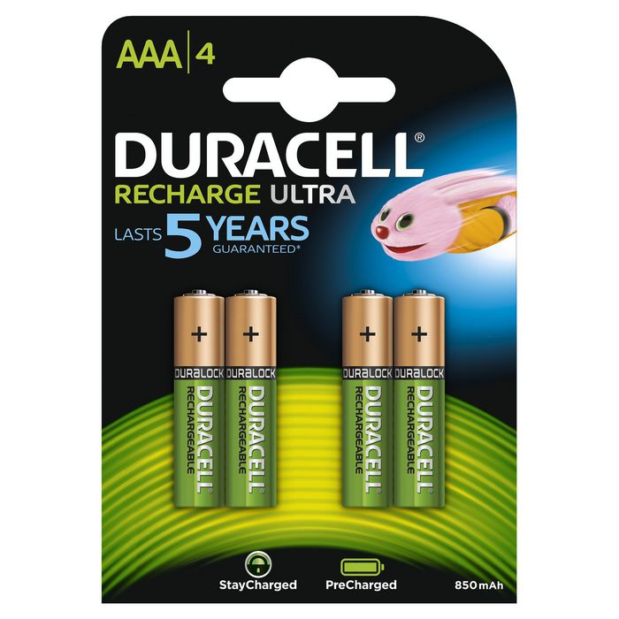 Duracell Staycharged Aaa (4Pcs) Rechargeable Battery Nickel-Metal Hydride (Nimh) - W128269979