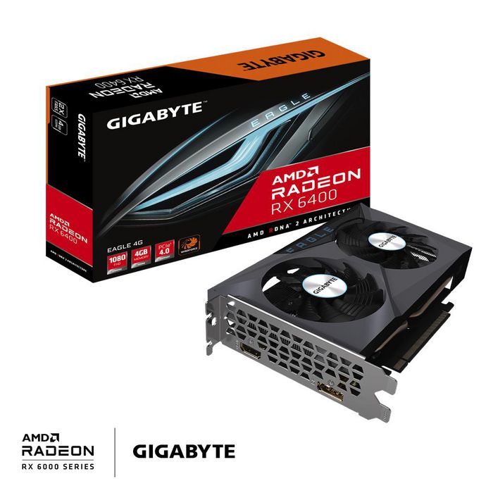 Gigabyte Radeon Rx 6400 Eagle 4G Amd 4 Gb Gddr6 - W128273568