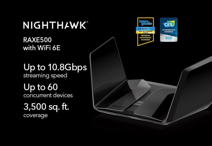 Netgear Nighthawk Raxe500 Wireless Router Gigabit Ethernet Tri-Band (2.4 Ghz / 5 Ghz / 6 Ghz) Black - W128273798