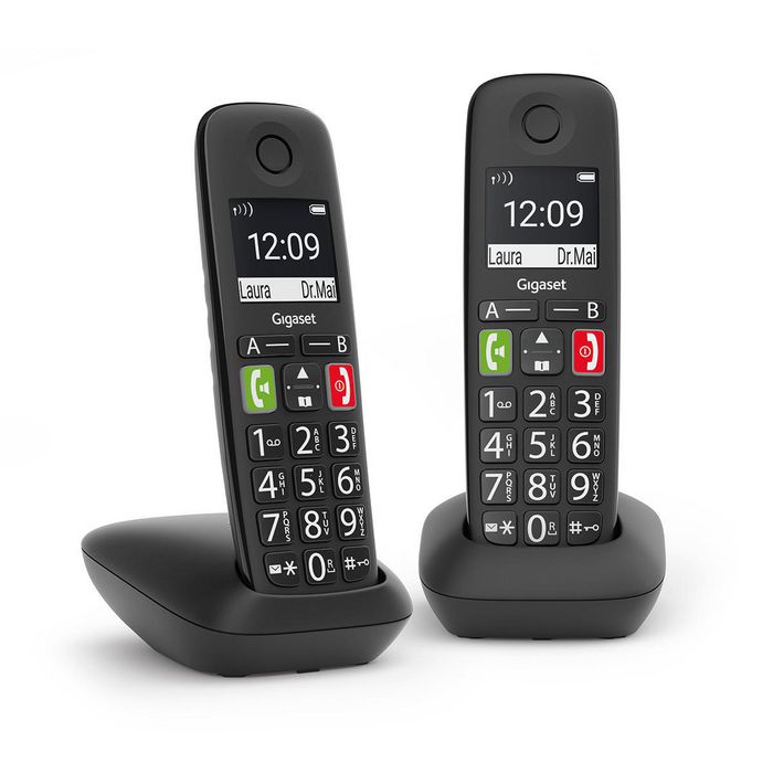 Gigaset E290 Duo Analog Telephone Handset Caller Id Black - W128274583