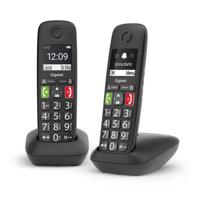 Gigaset E290 Duo Analog Telephone Handset Caller Id Black - W128274583
