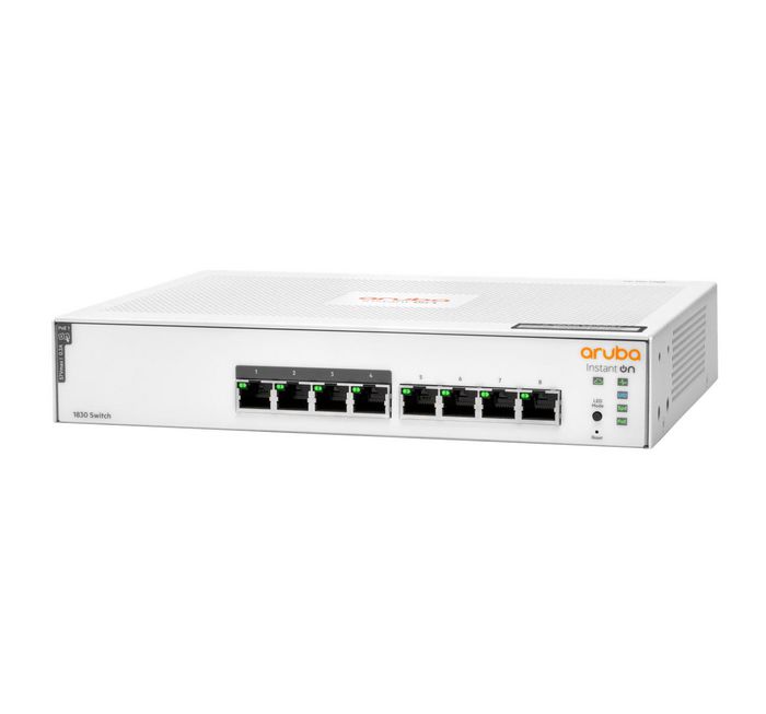 Hewlett Packard Enterprise Aruba Instant On 1830 8G 4P Class4 Poe 65W Managed L2 Gigabit Ethernet (10/100/1000) Power Over Ethernet (Poe) 1U - W128276685