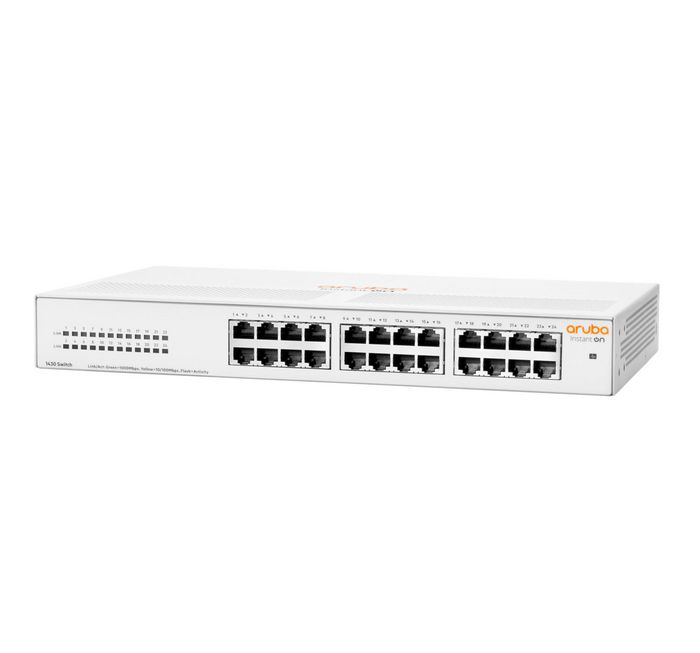 Hewlett Packard Enterprise Aruba Instant On 1430 24G Unmanaged L2 Gigabit Ethernet (10/100/1000) 1U White - W128277073