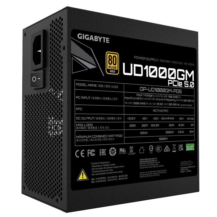 Gigabyte Ud1000Gm Pg5 Power Supply Unit 1000 W 20+4 Pin Atx Atx Black - W128278106