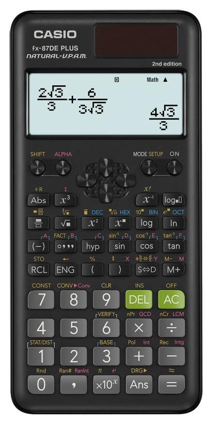 Casio Fx-87De Plus 2Nd Edition Calculator Pocket Scientific Black - W128278158