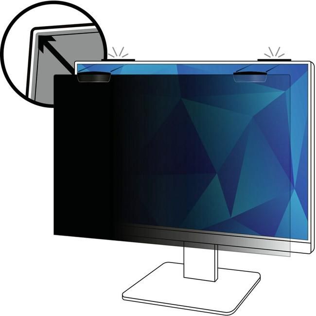 3M Privacy Filter For 25In Full Screen Monitor With Comply Magnetic Attach, 16:10, Pf250W1Em - W128278244