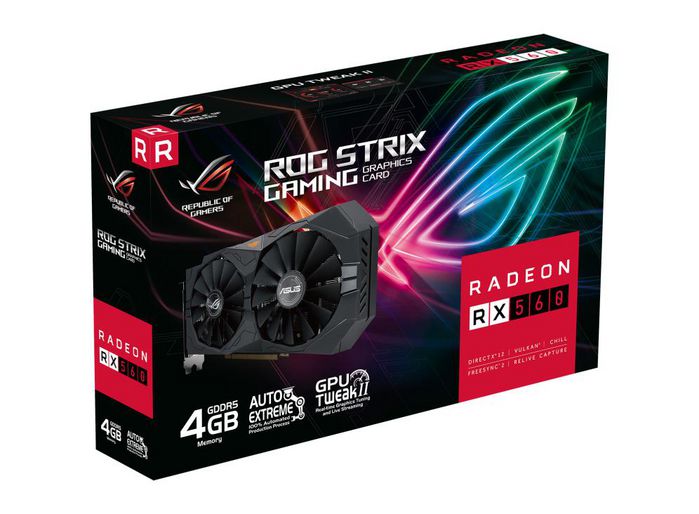 Asus Rog -Strix-Rx560-4G-V2-Gaming Amd Radeon Rx 560 4 Gb Gddr5 - W128279409