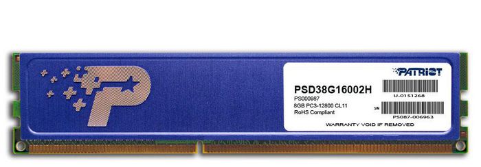 Patriot Memory Ddr3 8Gb Pc3-12800 (1600Mhz) Dimm Memory Module 2 X 4 Gb 1500 Mhz - W128279878
