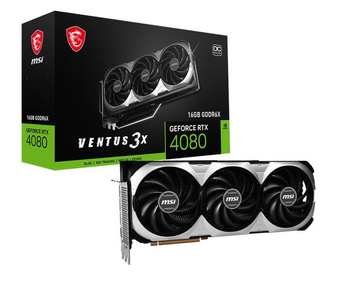 MSI GeForce RTX 4080 16GB VENTUS 3X GPU –