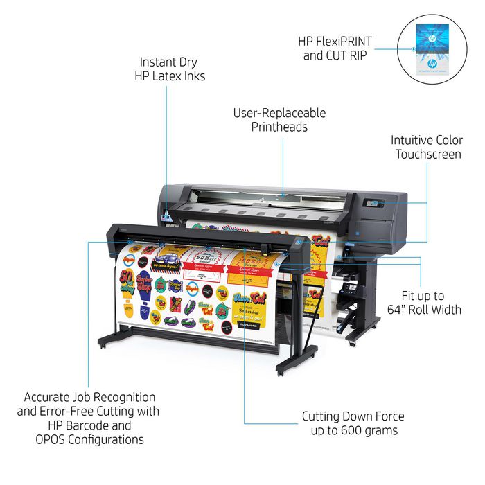 HP Latex 335 Large Format Printer Latex Printing Colour 1200 X 1200 Dpi 1625 X 1220 Mm Ethernet Lan - W128280416
