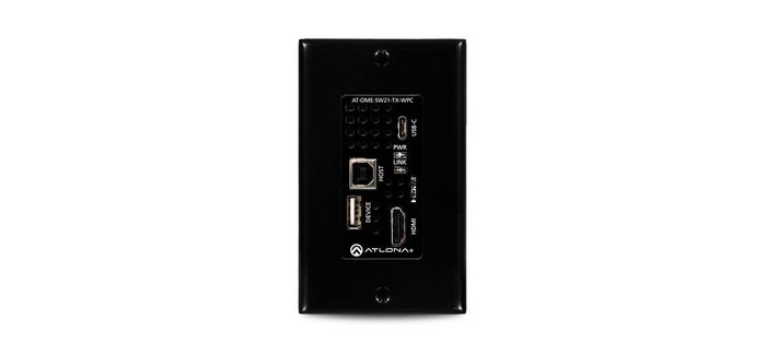 Atlona Single Gang TX Wall Plate with USB-C and HDMI supporting USB data - W126276291