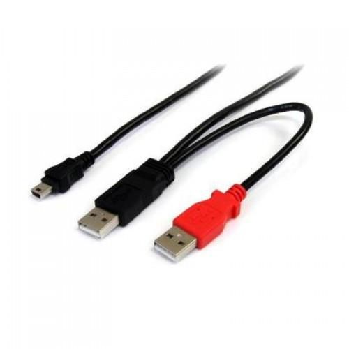 Icidu Usb 2.0 A-Bm Y-Cable 1M Usb Cable 2 X Usb A Mini-Usb B Black, Red - W128251660