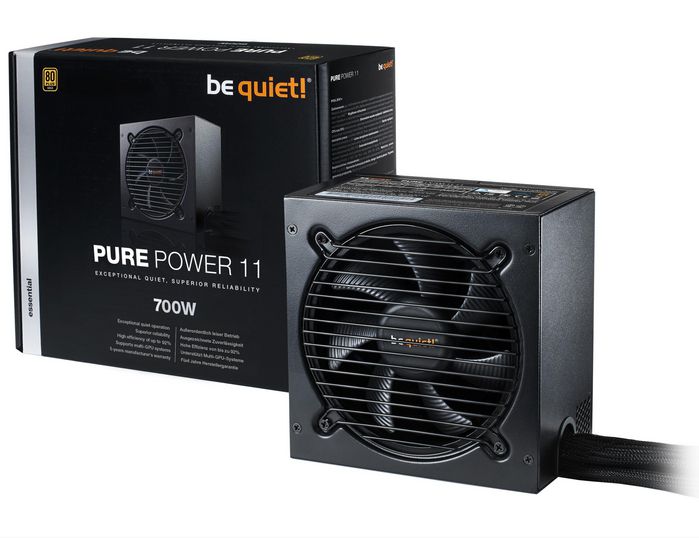 be quiet! Pure Power 11 700W Power Supply Unit 20+4 Pin Atx Atx Black - W128252056