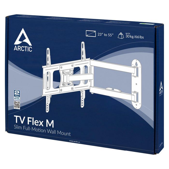 Arctic Tv Flex M Flat Full-Motion Tv Wall Mount For Medium Sized Tvs - W128252380