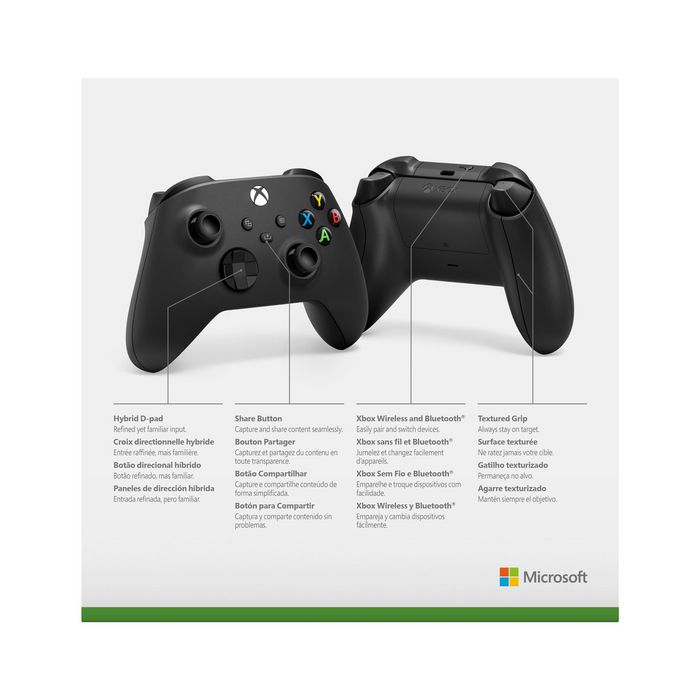Microsoft Xbox Wireless Controller Black Bluetooth/Usb Gamepad Analogue / Digital Xbox One, Xbox One S, Xbox One X - W128252706