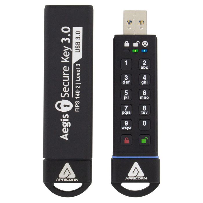Apricorn Aegis Secure Key 3.0 Usb Flash Drive 1000 Gb Usb Type-A 3.2 Gen 1 (3.1 Gen 1) Black - W128255058