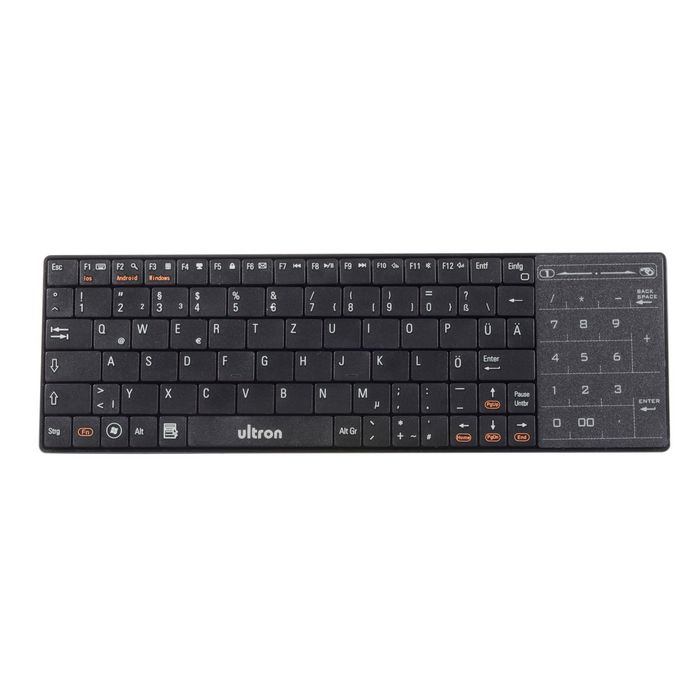 Ultron Umt-Bt Keyboard Bluetooth Qwertz German Black - W128285167