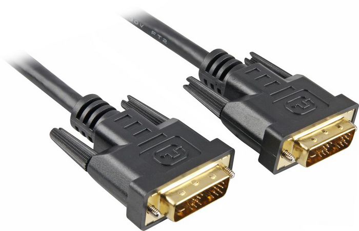 Sharkoon Dvi-D/Dvi-D (18+1) 2M Dvi Cable Black - W128256798