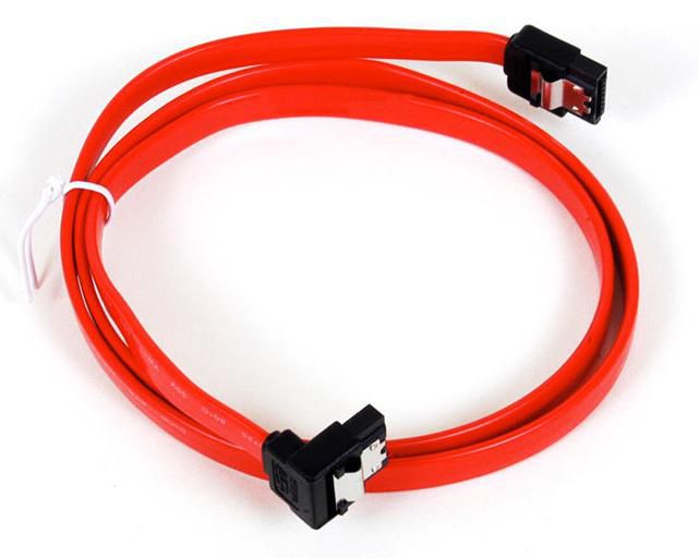 Sharkoon Sata 2 Cable With Latch, 50 Cm, Angled Sata Cable 0.5 M Red - W128285637