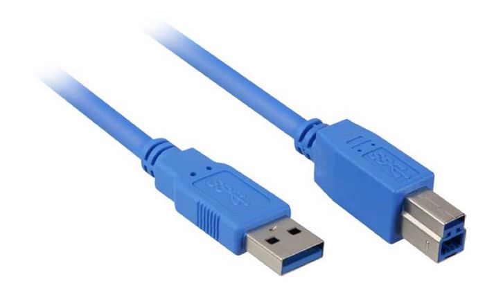Sharkoon Usb 3.0 A-B Usb Cable 1 M Usb A Usb B Blue - W128285665