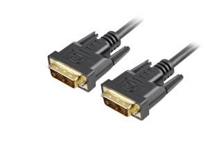 Sharkoon Dvi-D/Dvi-D (18+1), 1M Dvi Cable Black - W128285623